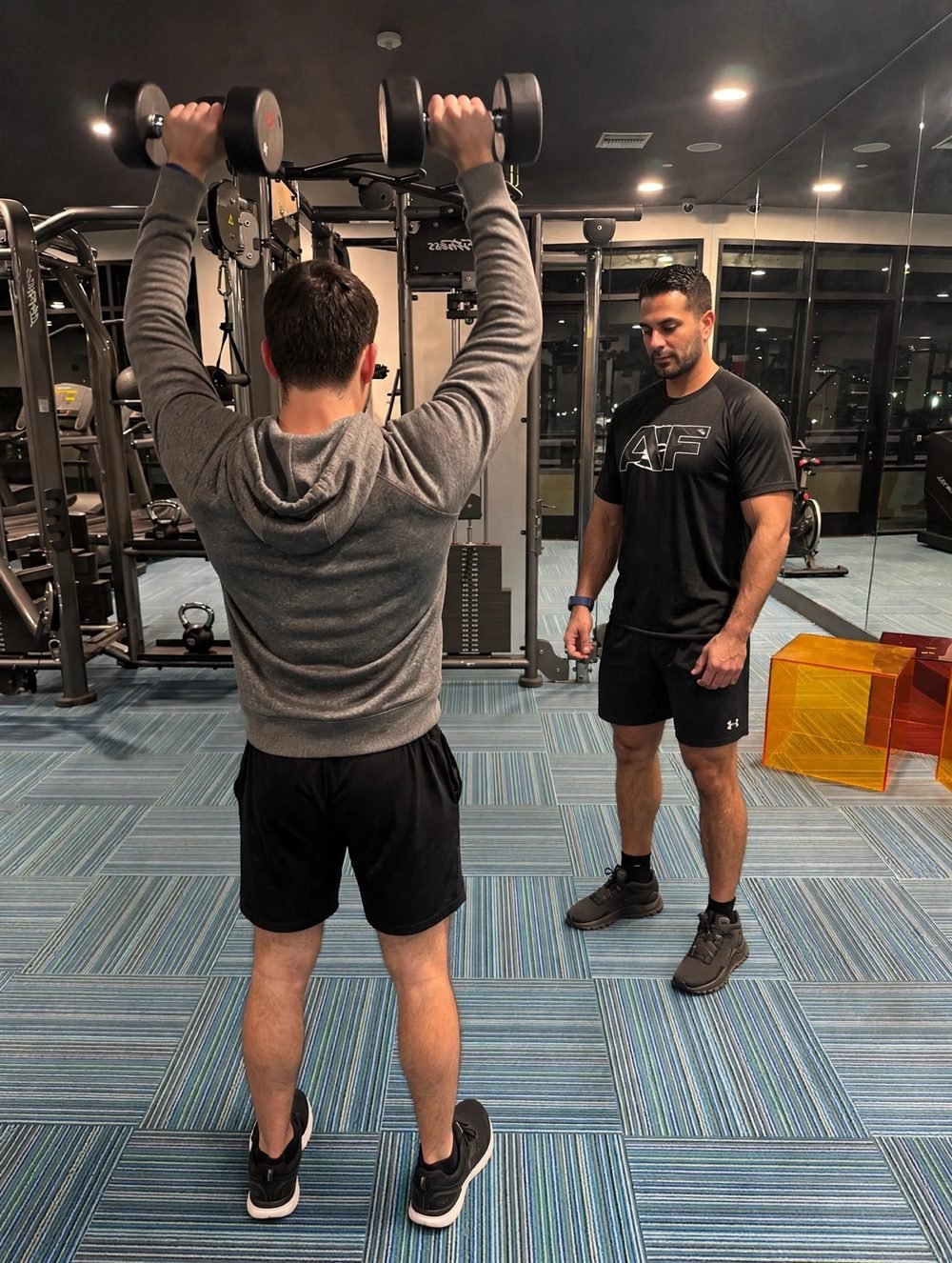 One-on-one personal training session
